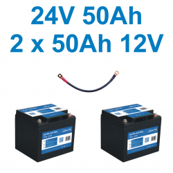 Akumulator Litowy Kon-Tec LiFePO4 24V 50Ah (2x12V 50Ah 6,5Kg)